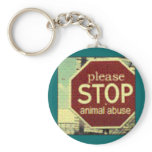 Stop Animal Abuse Keychain