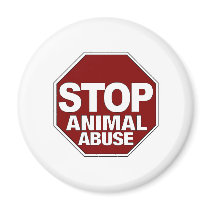 Stop Animal Abuse Refrigerator Magnets
