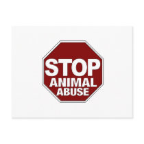Stop Animal Abuse Post Card