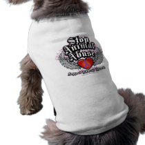 Stop Animal Abuse Wings Dog Tee Shirt