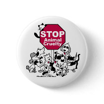 Stop Animal Cruelty Pinback Buttons