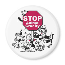 Stop Animal Cruelty Fridge Magnet