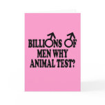 Stop animal testing feminist humour birthday cards