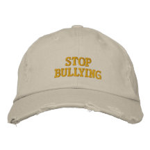 Stop Bullying Embroidered Baseball Caps
