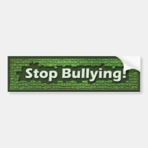 Stop Bullying Green Brick Bumper Sticker