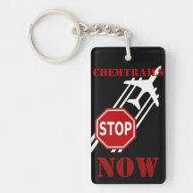 Stop chemtrails Now Keychain