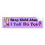 Stop Child Abuse Bumper Sticker
