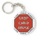 Stop Child Abuse keychains