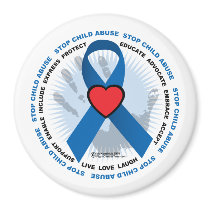 Stop Child Abuse Ribbon Refrigerator Magnet