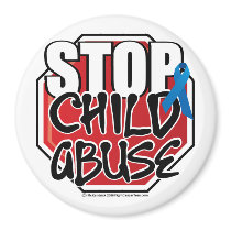 Stop Child Abuse Sign Fridge Magnet