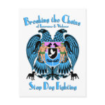 Stop Dog Fighting, American Pit Bull Terrier Dog postcards