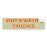 STOP DOMESTIC VIOLENCE bumper stickers
