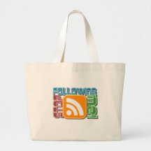 Stop Following Me! RSS Icon Button Design Tote Bag
