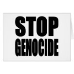 Stop Genocide. Spead The Message Greeting Card