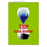 Stop Global Warming Hourglass Card