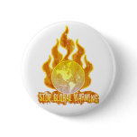 Stop Global Warming Round Button