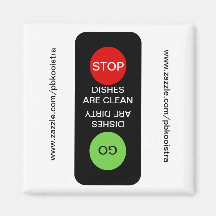 Stop Go Clean Dirty Dishwasher Magnet