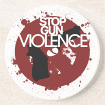 stop gun violence drink coaster