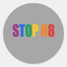 STOP H8 ROUND STICKER