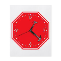 Stop Hammer Time Sign Clock Personalised Flyer