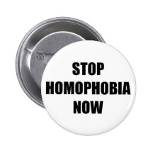 Stop homophobia pinback buttons