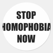 Stop homophobia sticker