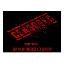 Stop Internet Censorship Business Card Template