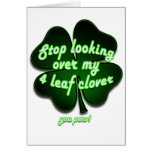 stop looking over my 4 leaf clover you perv!!!