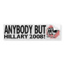Stop Mad Cow Anybody But Hillary Bumper Sticker
