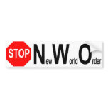 Stop NWO bumper sticker bumper stickers