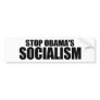 STOP OBAMA SOCIALISM BUMPER STICKERS