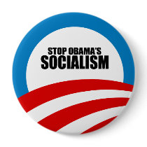 STOP OBAMA SOCIALISM BUTTON