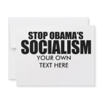 STOP OBAMA SOCIALISM CUSTOM ANNOUNCEMENTS