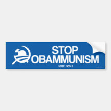Stop Obammunism (blue) Bumper Sticker