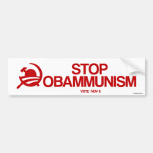 Stop Obammunism (white) Bumper Stickers