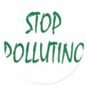 Stop Polluting stickers