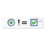 Stop Radio Button Abuse (Simplified) bumper stickers