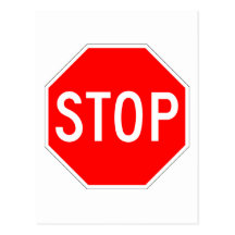 Stop Sign Customisable Postcard