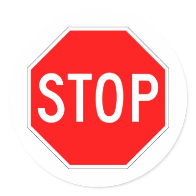 Stop Sign Customizable Sticker