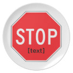 Stop Sign for a Cause Dinner Plates