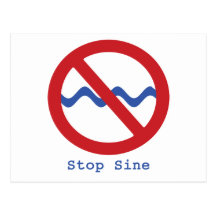 Stop Sine Postcard