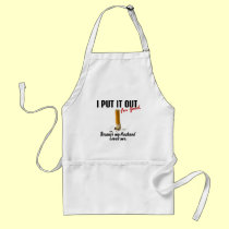 Stop Smoking I Put It Out Husband Loves Me aprons