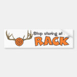 Stop Staring At My Rack Bumper Sticker