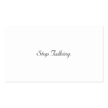 Stop Talking Cards Business Card Templates