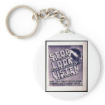 Stop Talking Look What Happens Listen Its Safer keychains