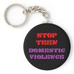 STOP TEEN DOMESTIC VIOLENCE Keychain