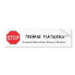 Stop Teenage Flatulence bumper stickers