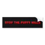 STOP THE PUPPY MILLS bumper stickers