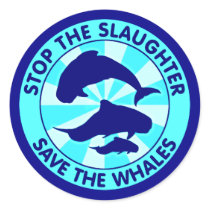 Stop The Slaughter Save The Whales Sticker