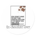 stop the traffick, Ex-chocolate lover stickers